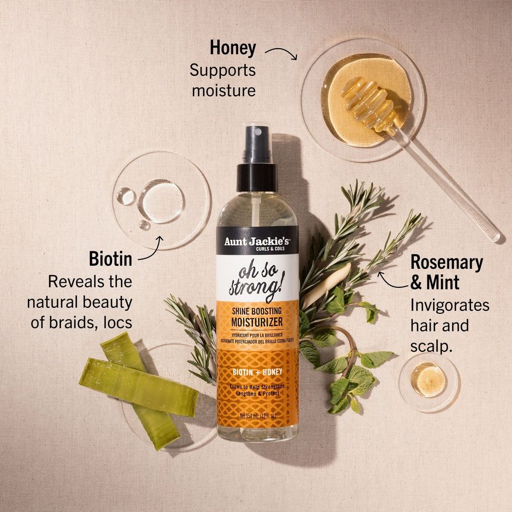 Aunt Jackie's Braid + Twist Shine Boosting Moisturizer Oh So Strong - 12oz - Image 4