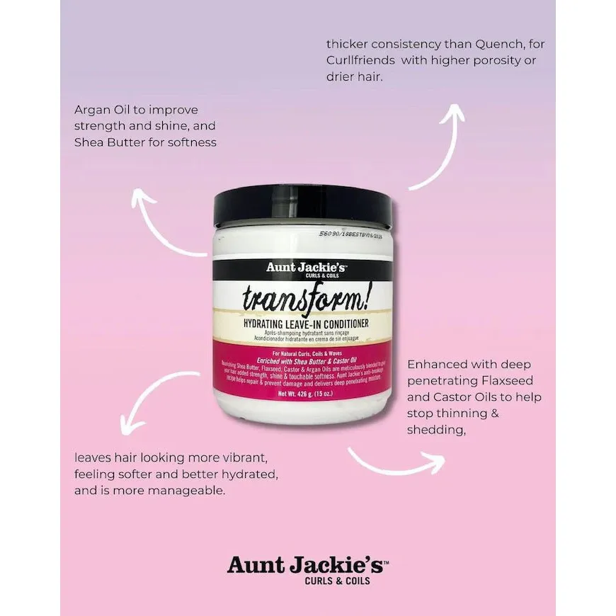 Aunt Jackie's Transform Hydrating Leave-In Conditioner – 15 fl oz - Image 5
