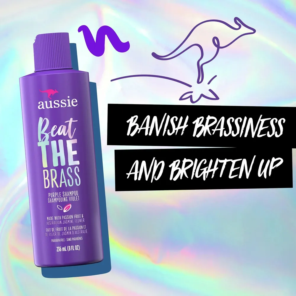 Aussie Beat the Brass Purple Shampoo 8oz - Image 5