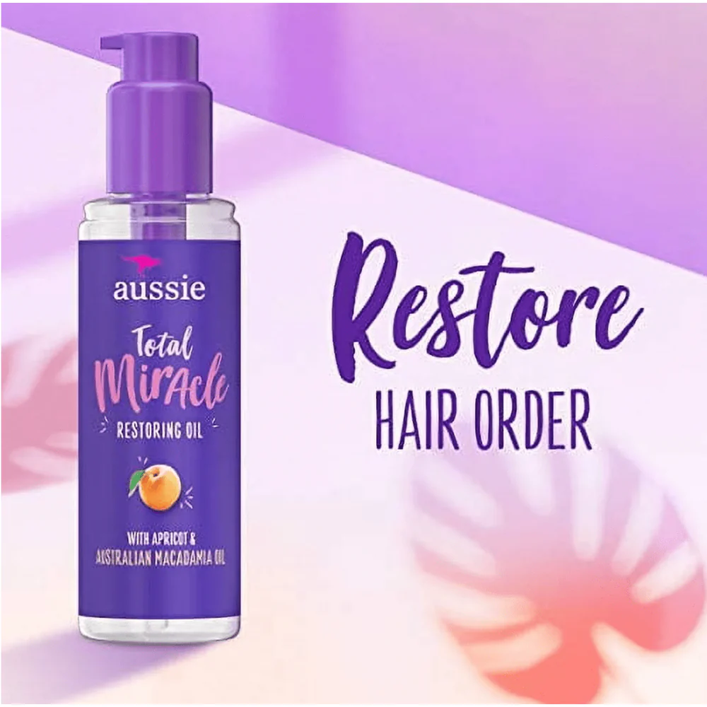 Aussie Total Miracle Restoring Oil – Apricot, 3.2oz - Image 2