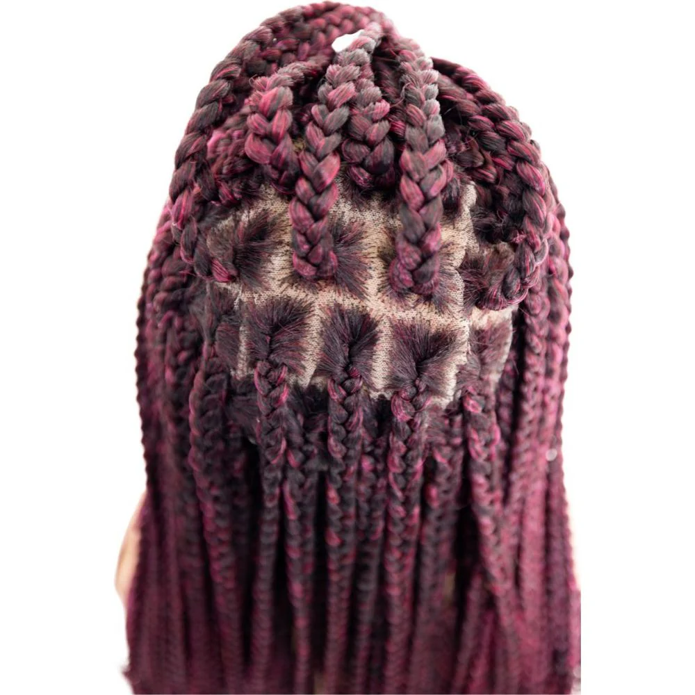 B & B Knotless Synthetic 100% Full HD Lace Wig - Square Box Braid - Image 6