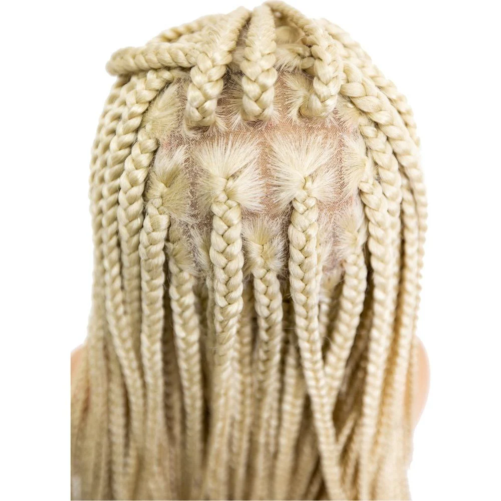 B & B Knotless Synthetic 100% Full HD Lace Wig - Square Box Braid - Image 9