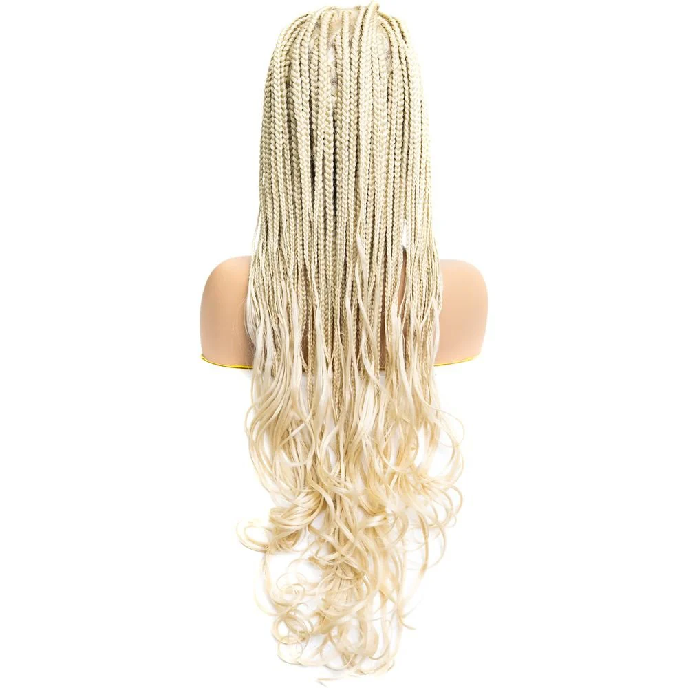 B & B Knotless Synthetic Braided Full Lace Wig - Micro Boho French Curl - Image 7