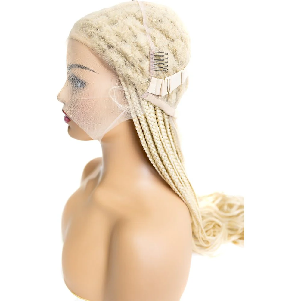 B & B Knotless Synthetic Braided Full Lace Wig - Micro Boho French Curl - Image 9