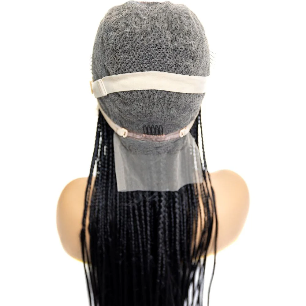 B & B Knotless Synthetic Braided Full Lace Wig - Micro Boho Silky Straight 30" - Image 11