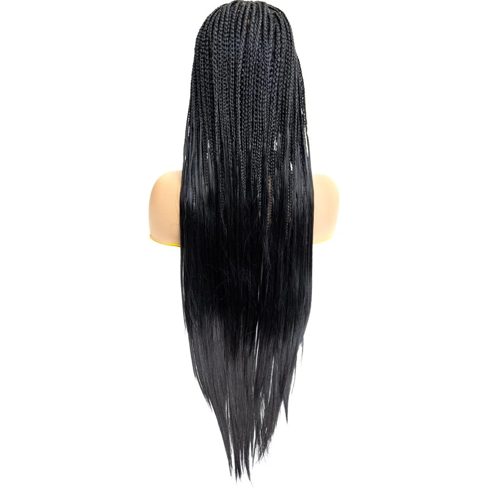 B & B Knotless Synthetic Braided Full Lace Wig - Micro Boho Silky Straight 30" - Image 14