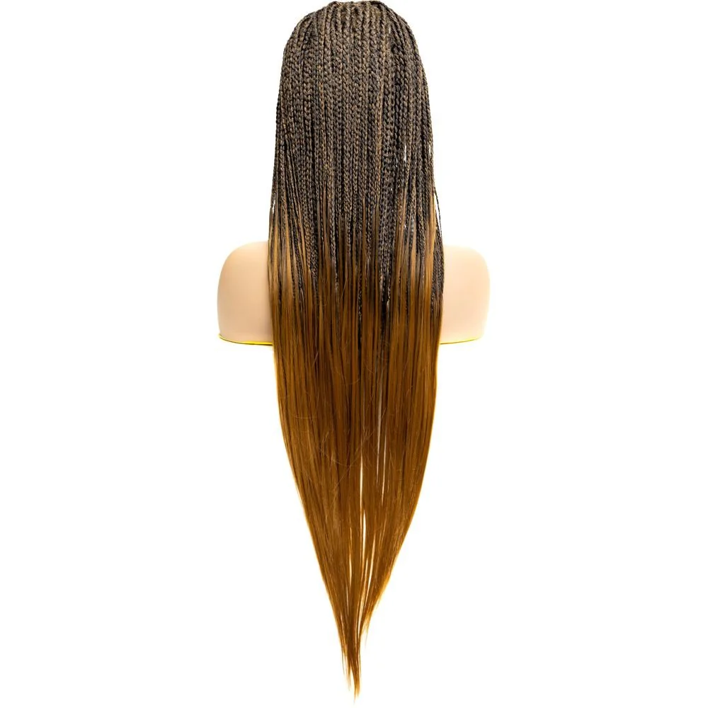 B & B Knotless Synthetic Braided Full Lace Wig - Micro Boho Silky Straight 30" - Image 15