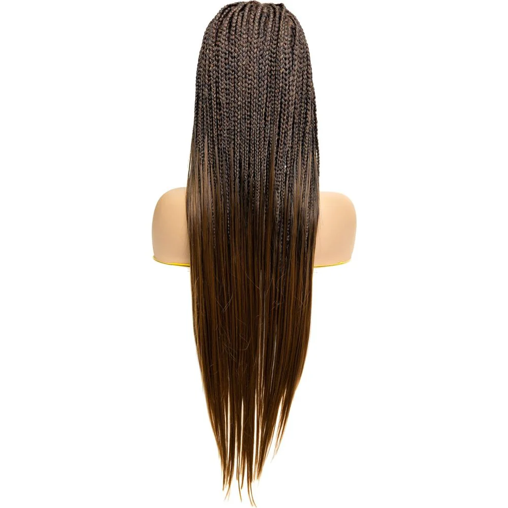 B & B Knotless Synthetic Braided Full Lace Wig - Micro Boho Silky Straight 30" - Image 7