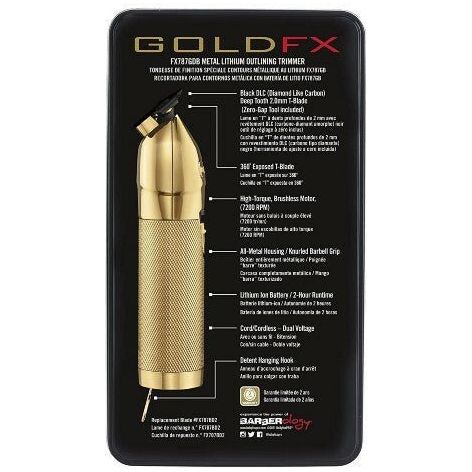 BaBylissPRO GoldFX Skeleton Cordless Trimmer with Deep-Tooth DLC Blade - Image 6