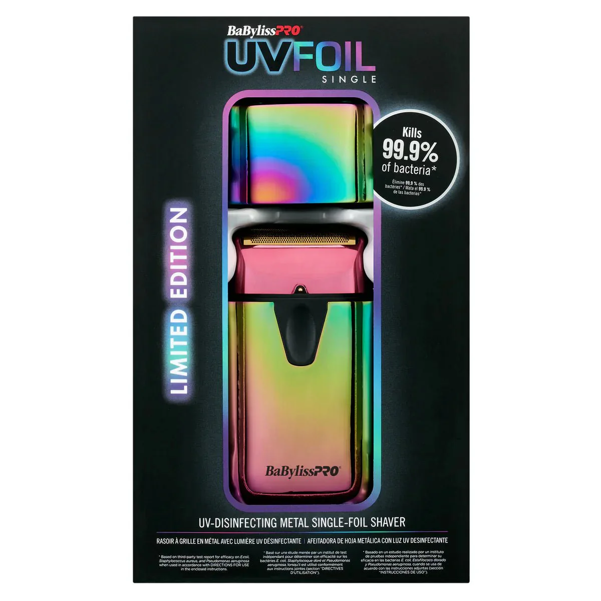 BaByliss PRO Iridescent UV Single Foil Shaver โ Cordless