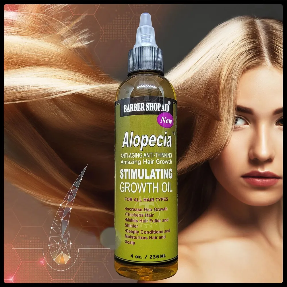 Barber Shop Aid Alopecia Hair Growth Oil - 4 oz - Image 3