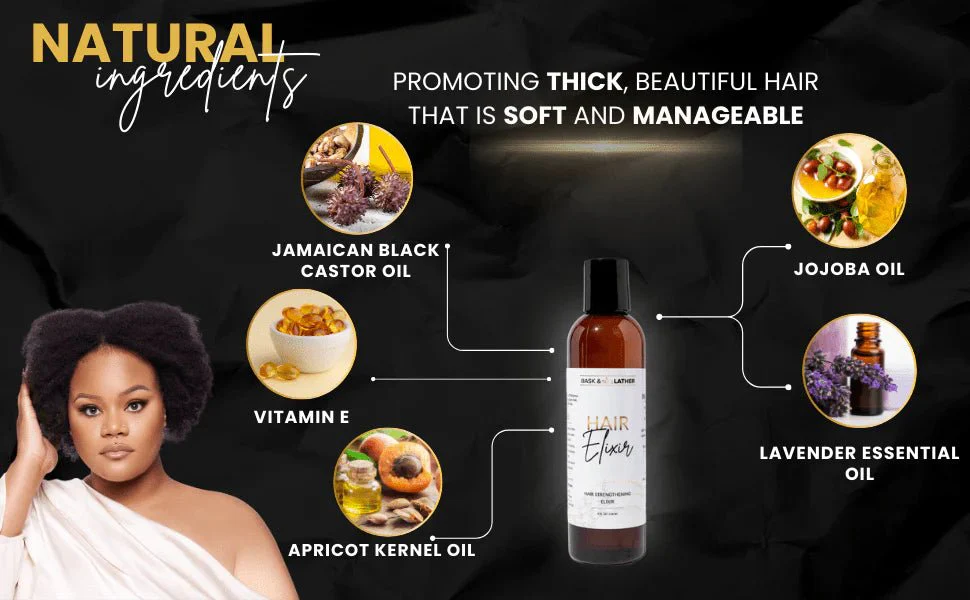 Bask & Lather Hair Elixir Oil – 4 oz - Image 6