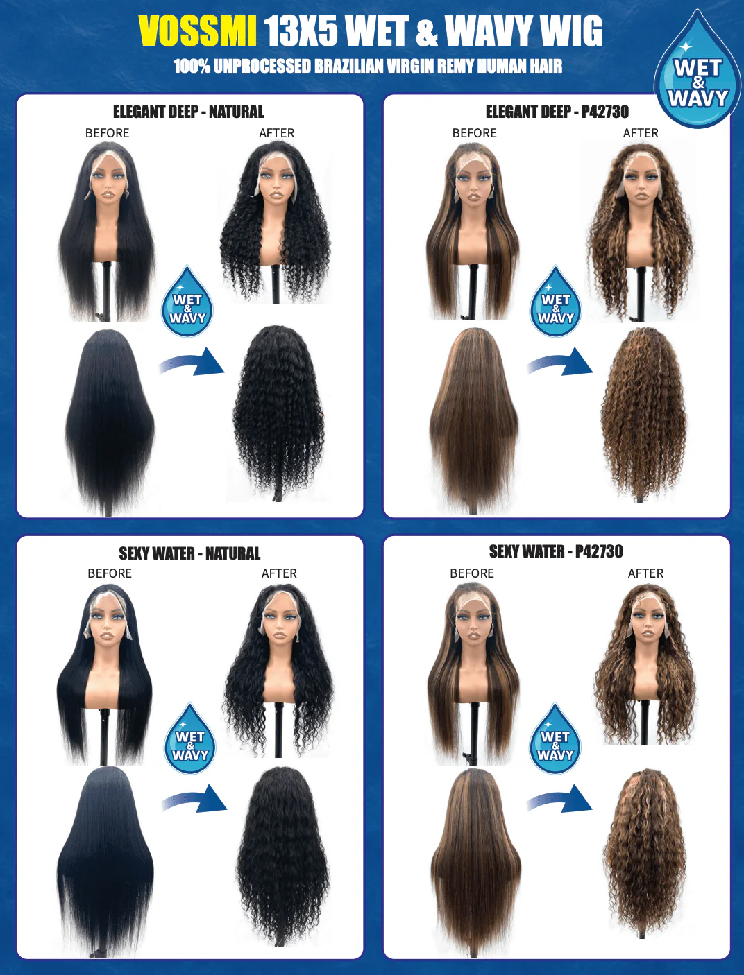 Beautiful Day Vossmi 13X5 Wet & Wavy Wig - P42730