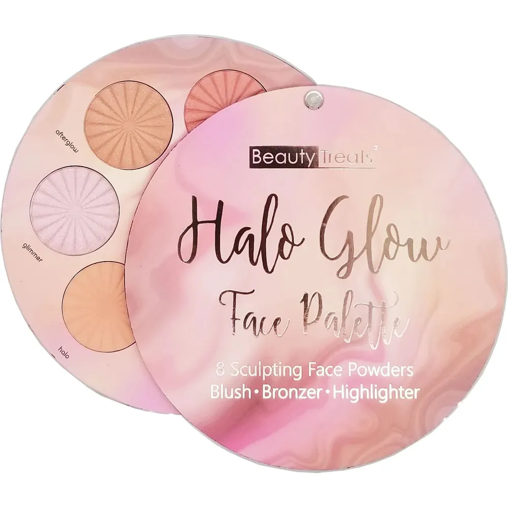 Beauty Treats Halo Glow Face Palette – Highlight, Blush & Bronze in One 36g - Image 2