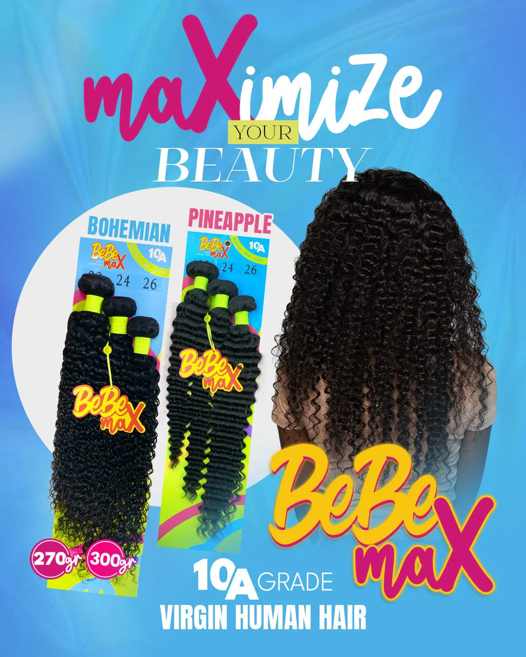 BeBe MAX 100% Virgin Human Hair Multipack 10A - Bohemian - Image 3
