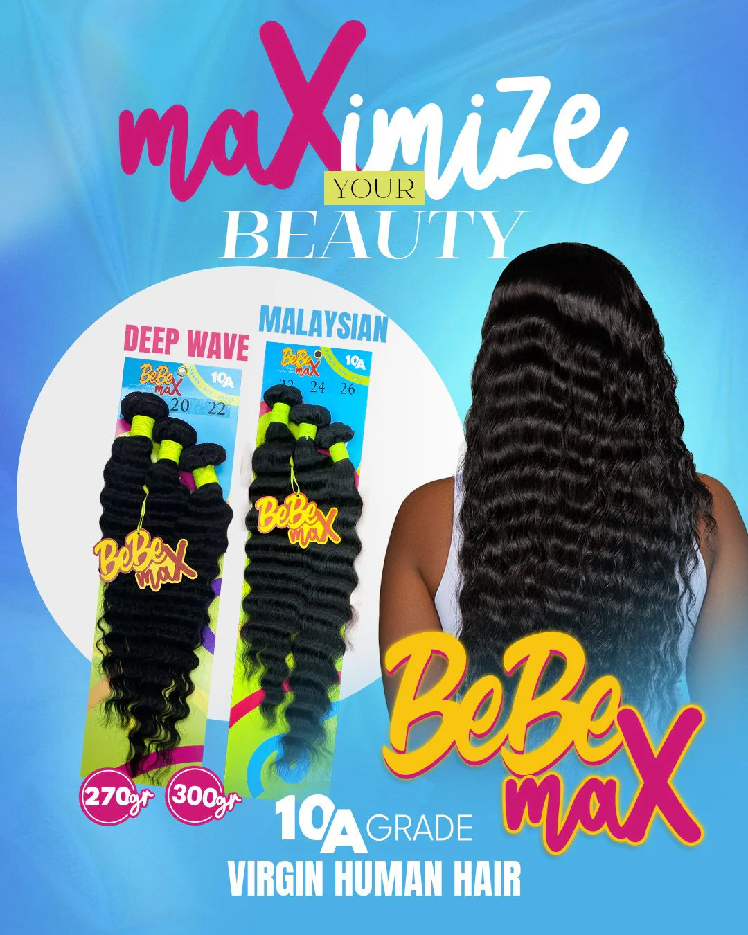 BeBe MAX 100% Virgin Human Hair Multipack 10A - Malaysian Wave - Image 3
