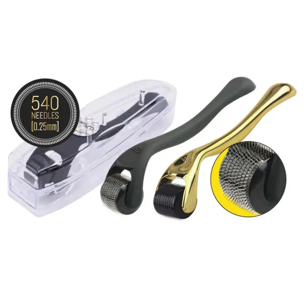 Black Ice Hair Growth Derma Roller – Black & Gold