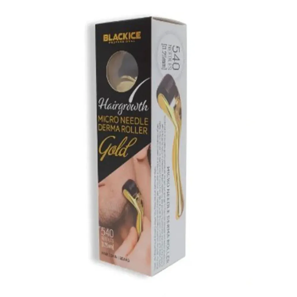 Black Ice Hair Growth Derma Roller – Black & Gold - Image 3