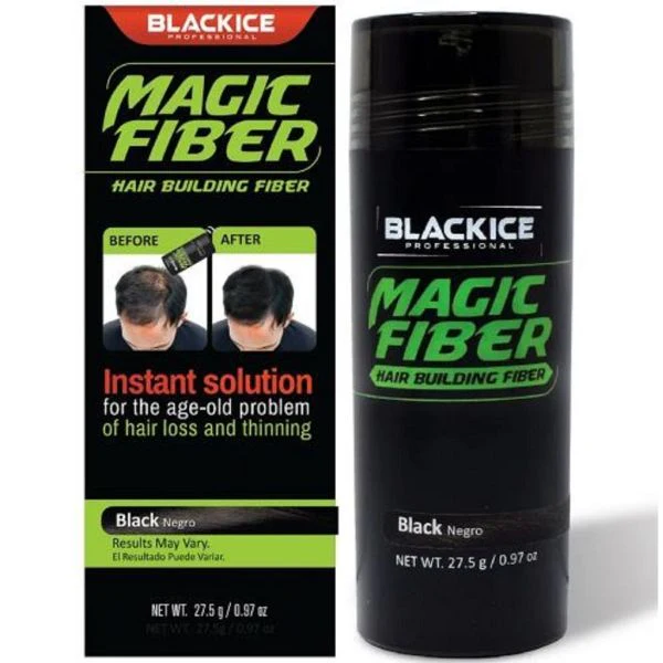 Black Ice Magic Fiber Hair Building Fiber
