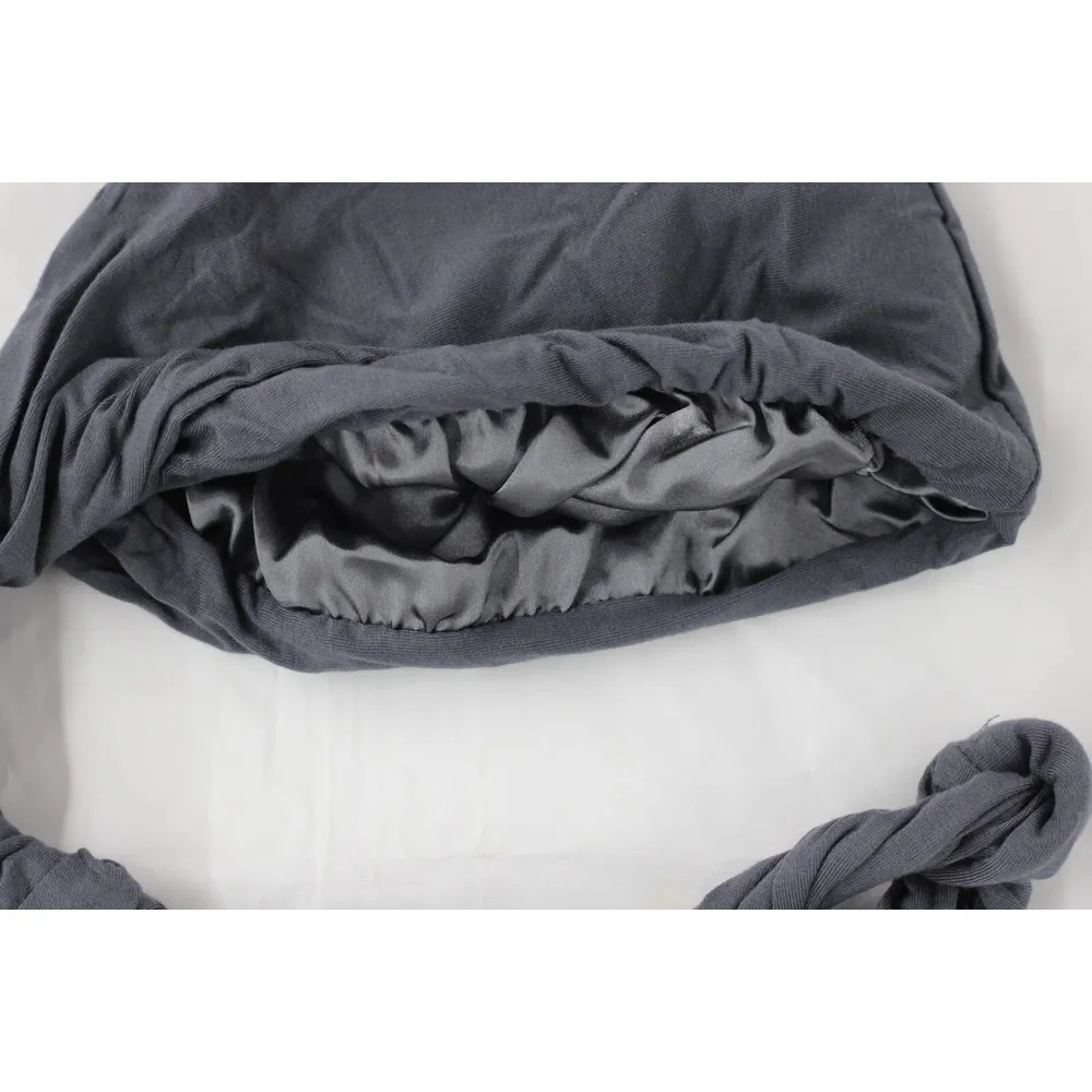 Black Ice Professional Pre-Tied Silky Satin Lined Turban M/L - Image 5
