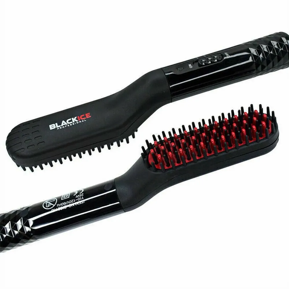 Black Ice Straightening Comb β Heated Styling Tool for Hair & Beard - Image 2