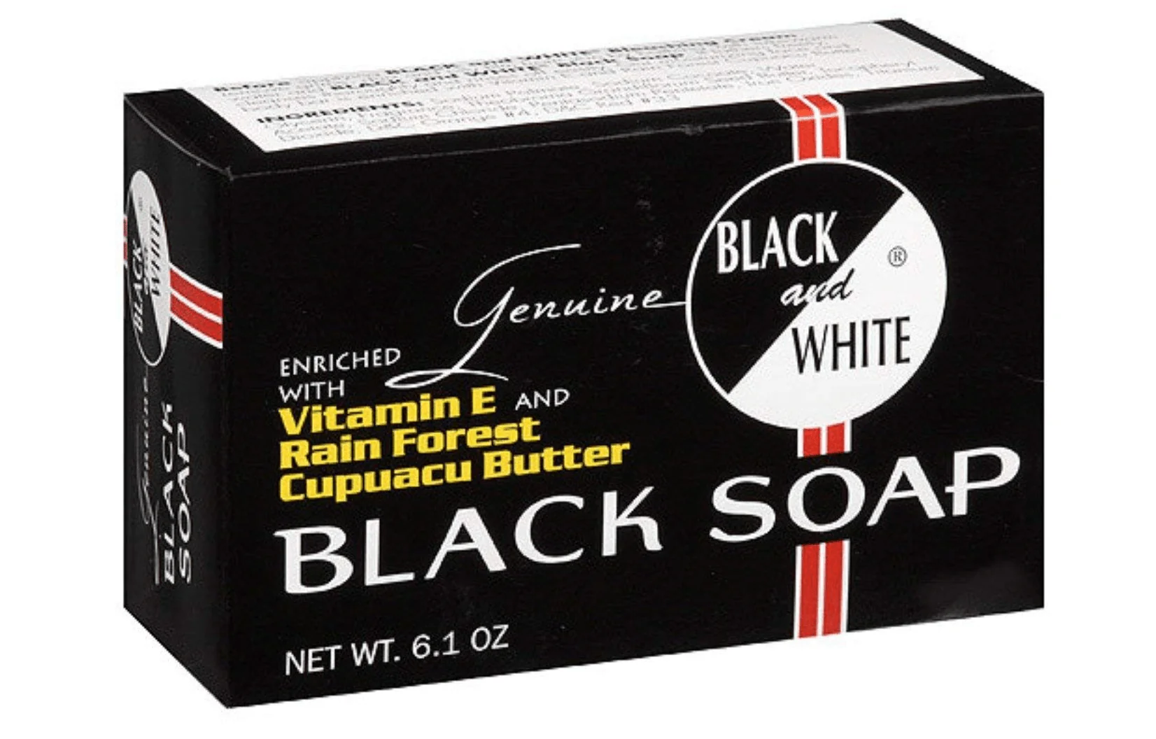 Black & White Black Soap Vitamin E/Cupuacu – 6oz