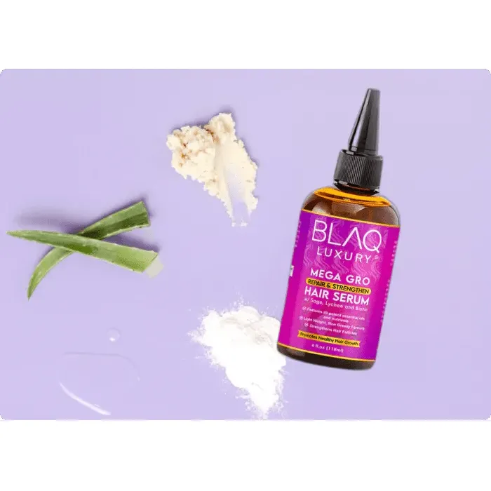 Blaq Luxury Mega Gro Repair and Strengthen Hair Serum 4oz - Image 3