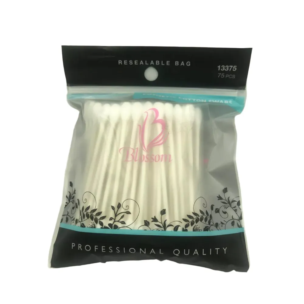 Blossom Cosmetic Cotton Swabs β 75 Count Precision Makeup Tool