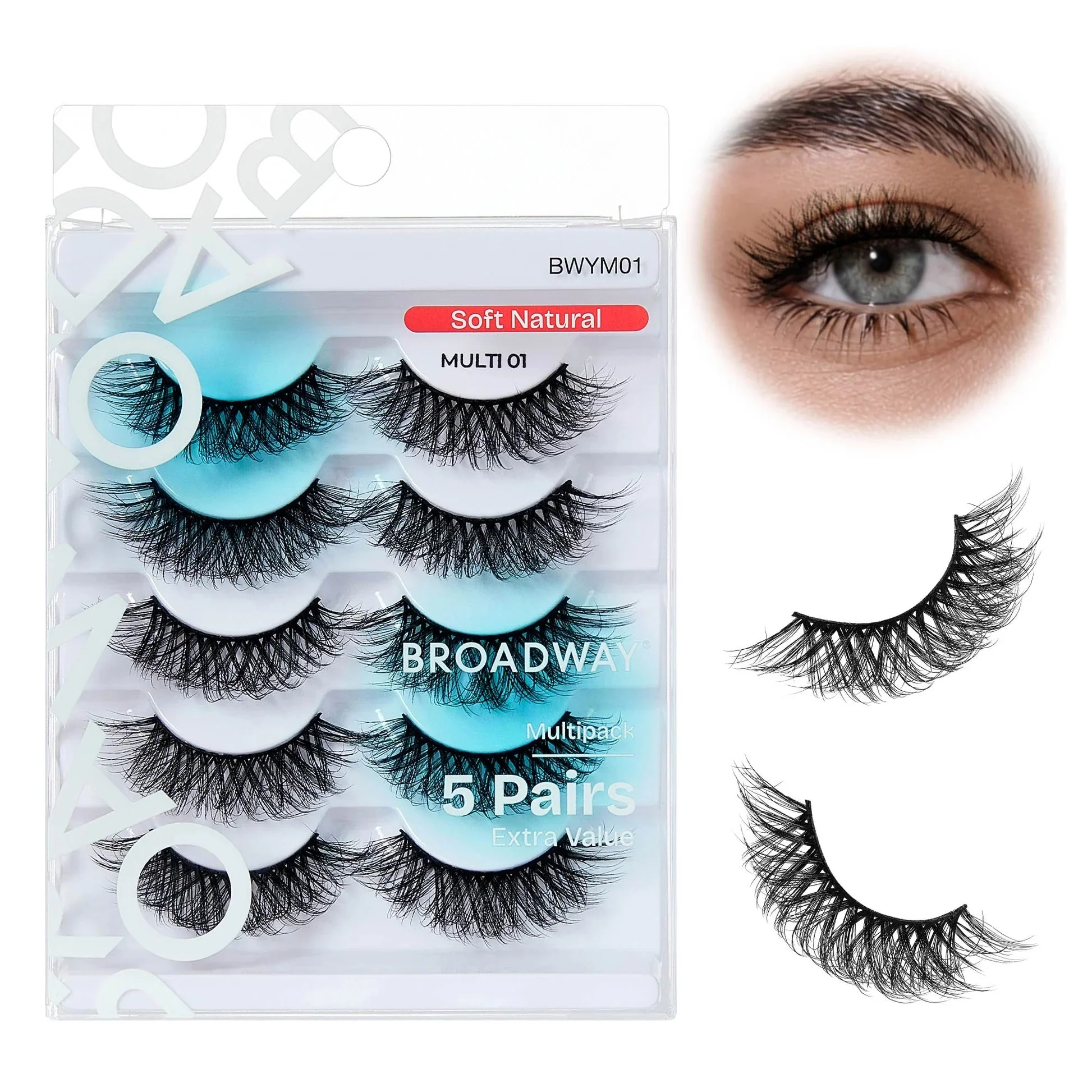 Broadway Faux Mink Strip Eyelashes β Multipack - Image 3
