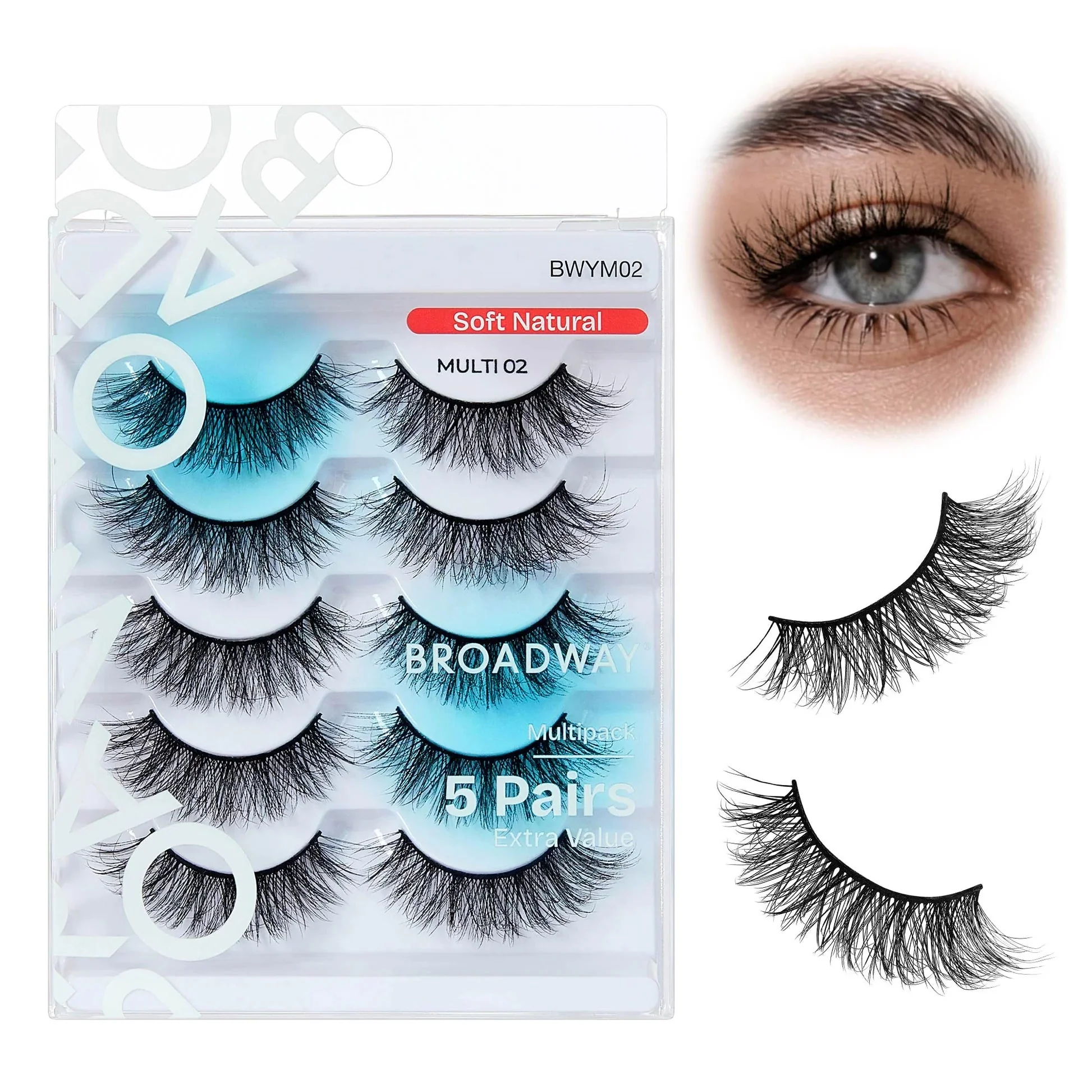 Broadway Faux Mink Strip Eyelashes β Multipack - Image 4