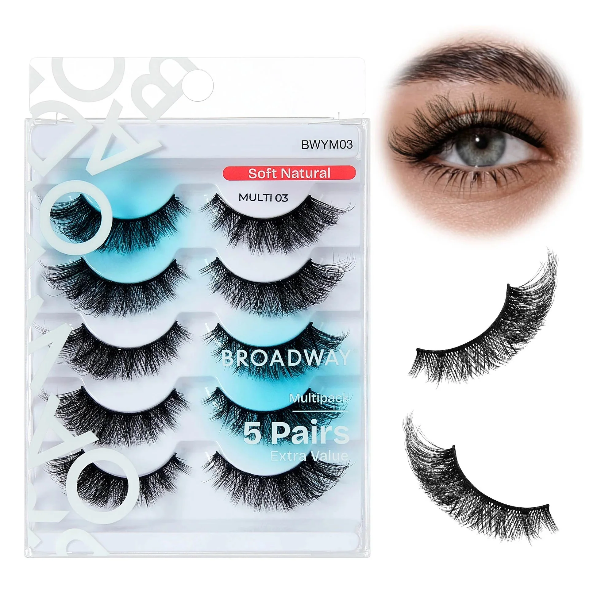 Broadway Faux Mink Strip Eyelashes β Multipack - Image 5