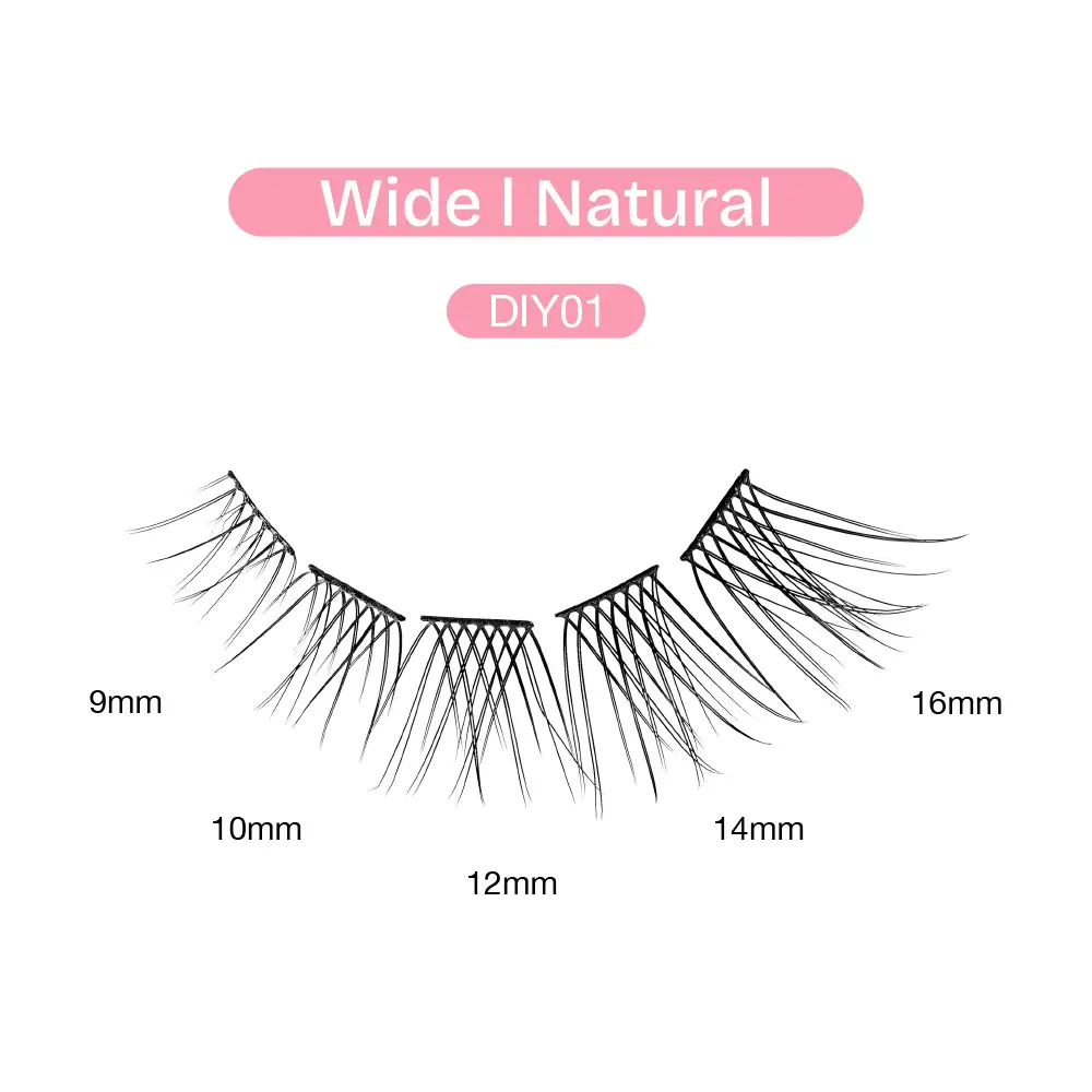 Broadway Natural DIY Cluster Lashes – (70–77pcs) - Image 5