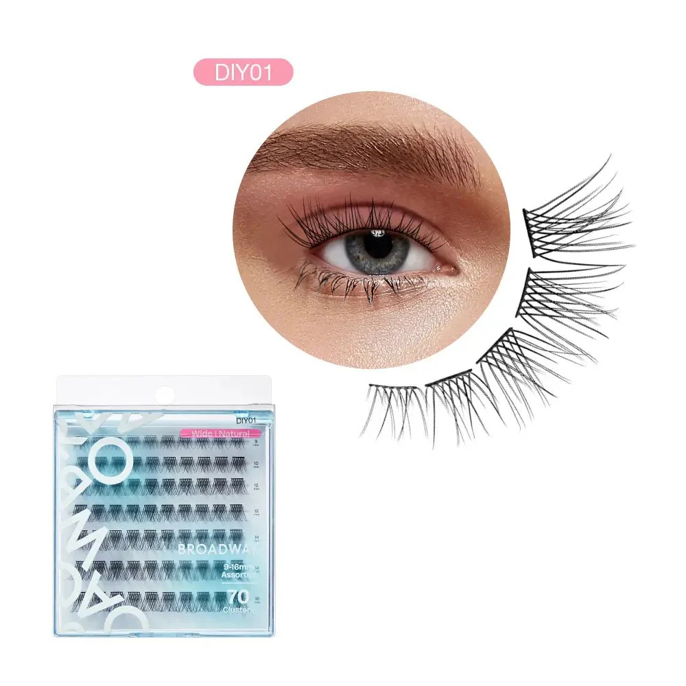Broadway Natural DIY Cluster Lashes – (70–77pcs) - Image 6