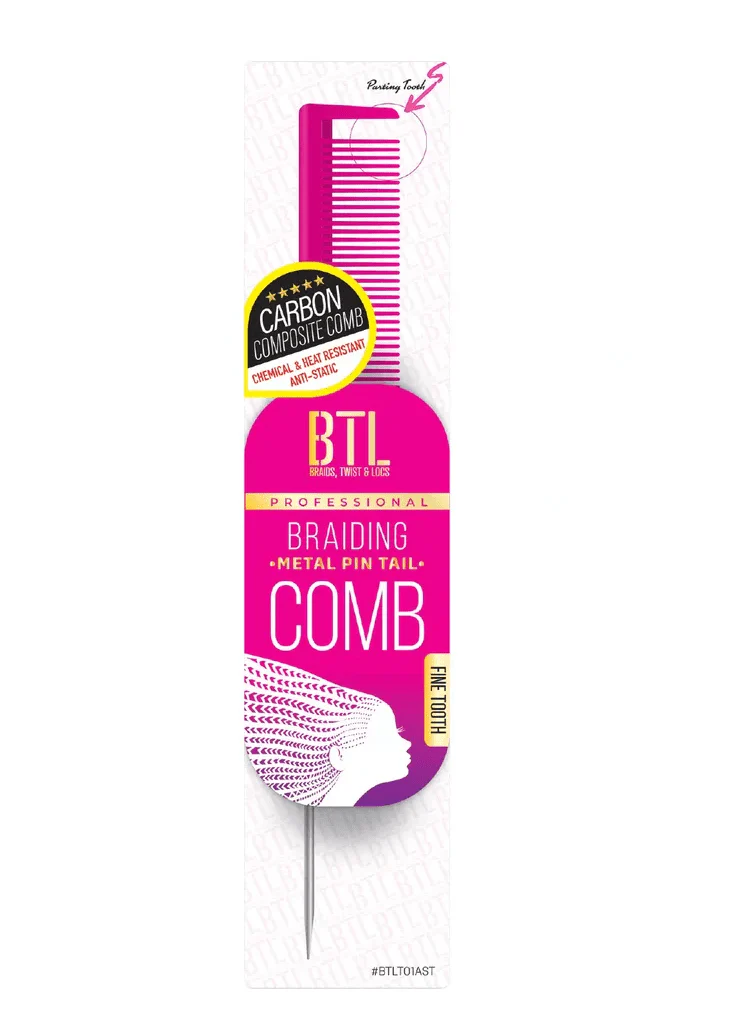 BTL Braiding Metal Pin Tail Comb Fine Tooth - Image 4