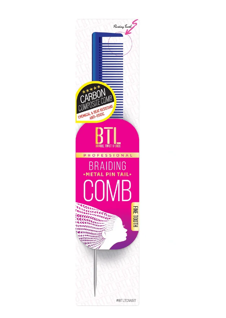 BTL Braiding Metal Pin Tail Comb Fine Tooth - Image 5