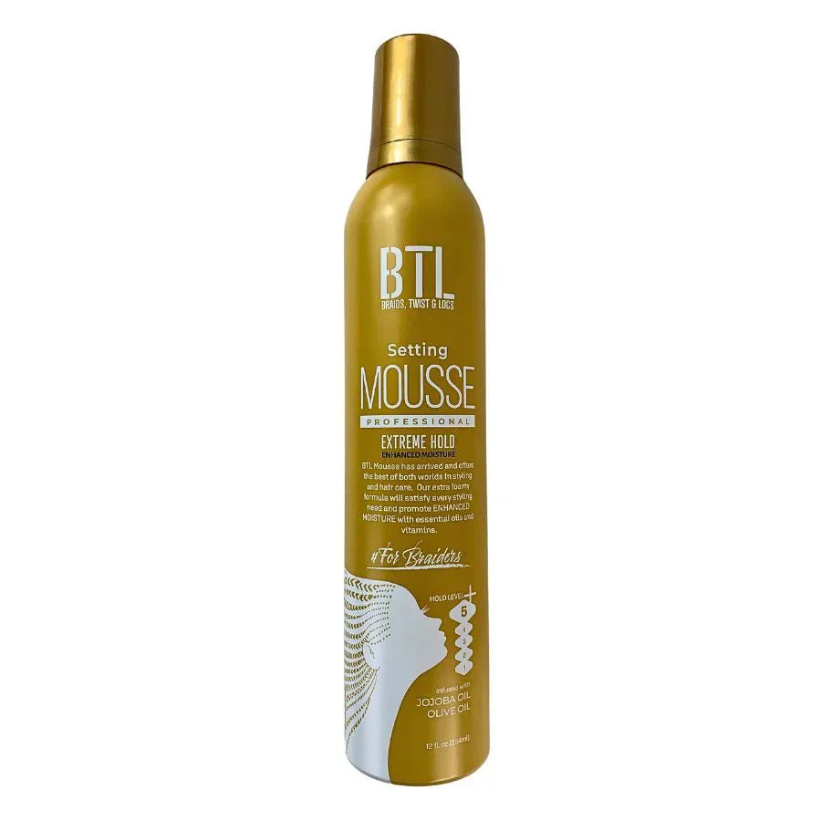 BTL Extreme Hold Setting Mousse - Enhanced Moisture Hair Styling 12 Oz - Image 2