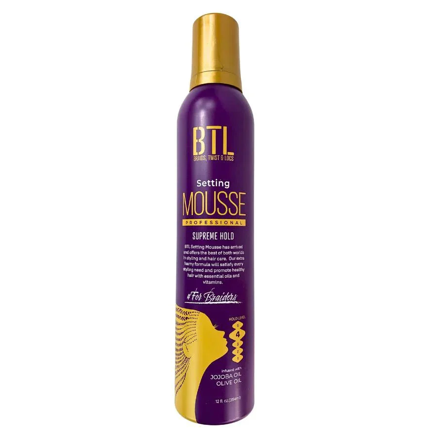 BTL Extreme Hold Setting Mousse - Enhanced Moisture Hair Styling 12 Oz - Image 3