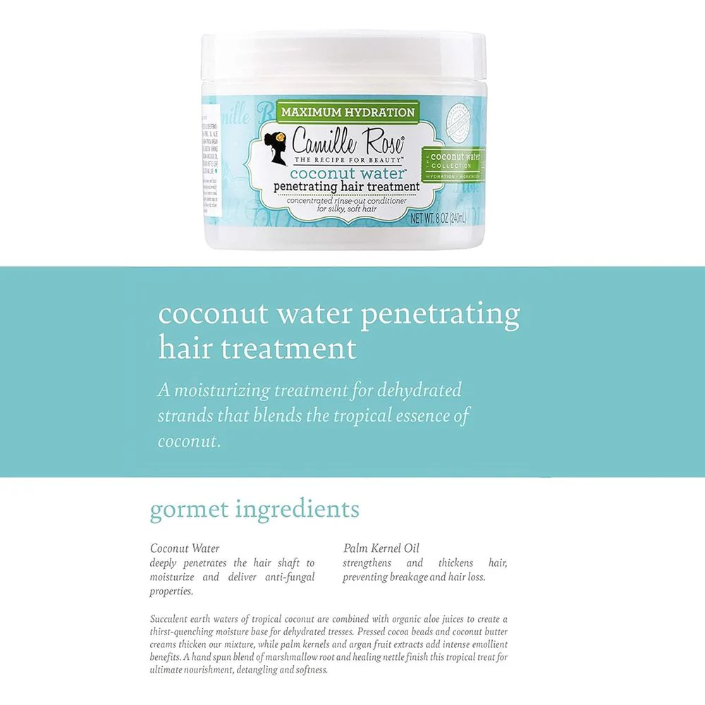 Camille Rose Coconut Water Penetrating Hair Treatment - 8 oz - Image 2