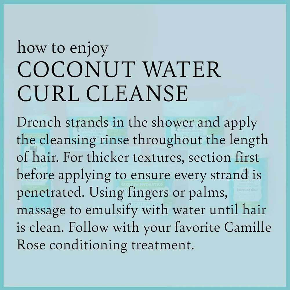 Camille Rose Coconut Water Curl Cleanse Shampoo - 12 oz - Image 4