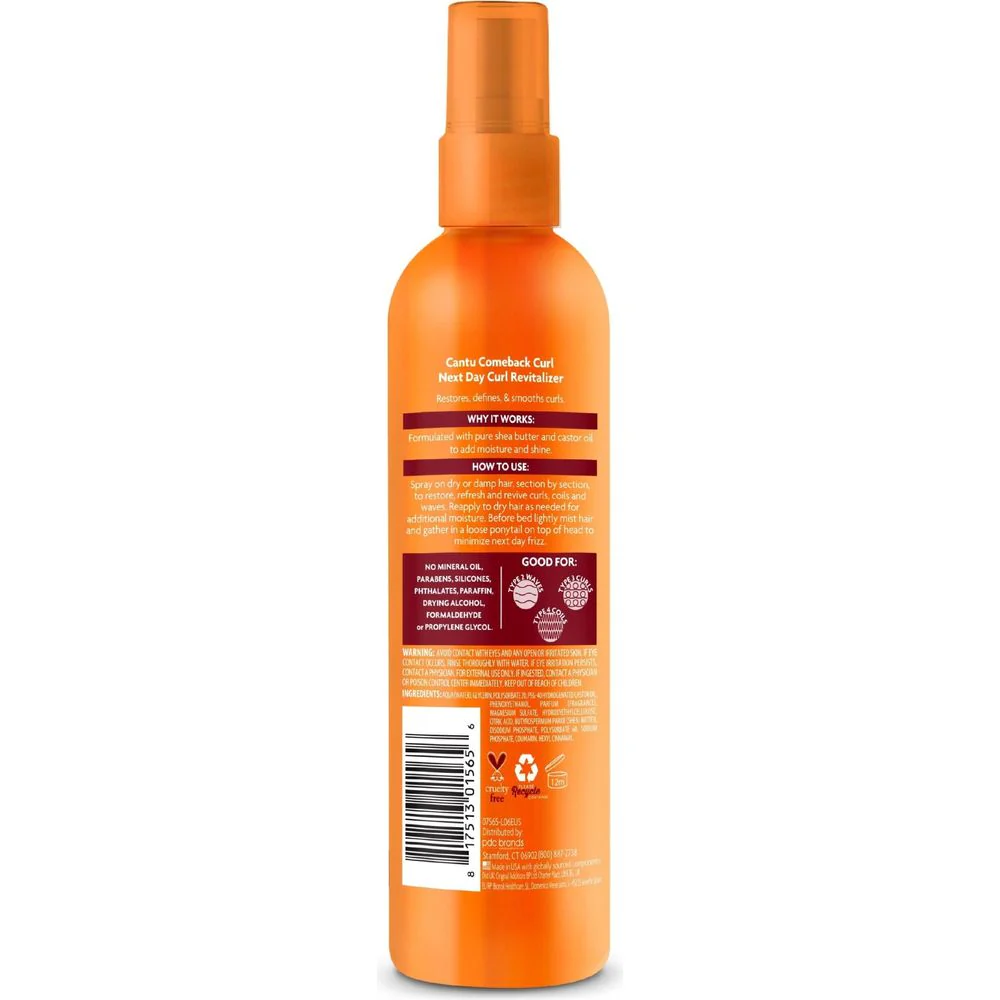 Cantu Shea Butter for Natural Hair Comeback Curl Next Day Revitalizer 12oz - Image 2