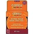 Cantu Shea Butter for Natural Hair Extra Hold Edge Stay Gel 2.25oz/4.5oz