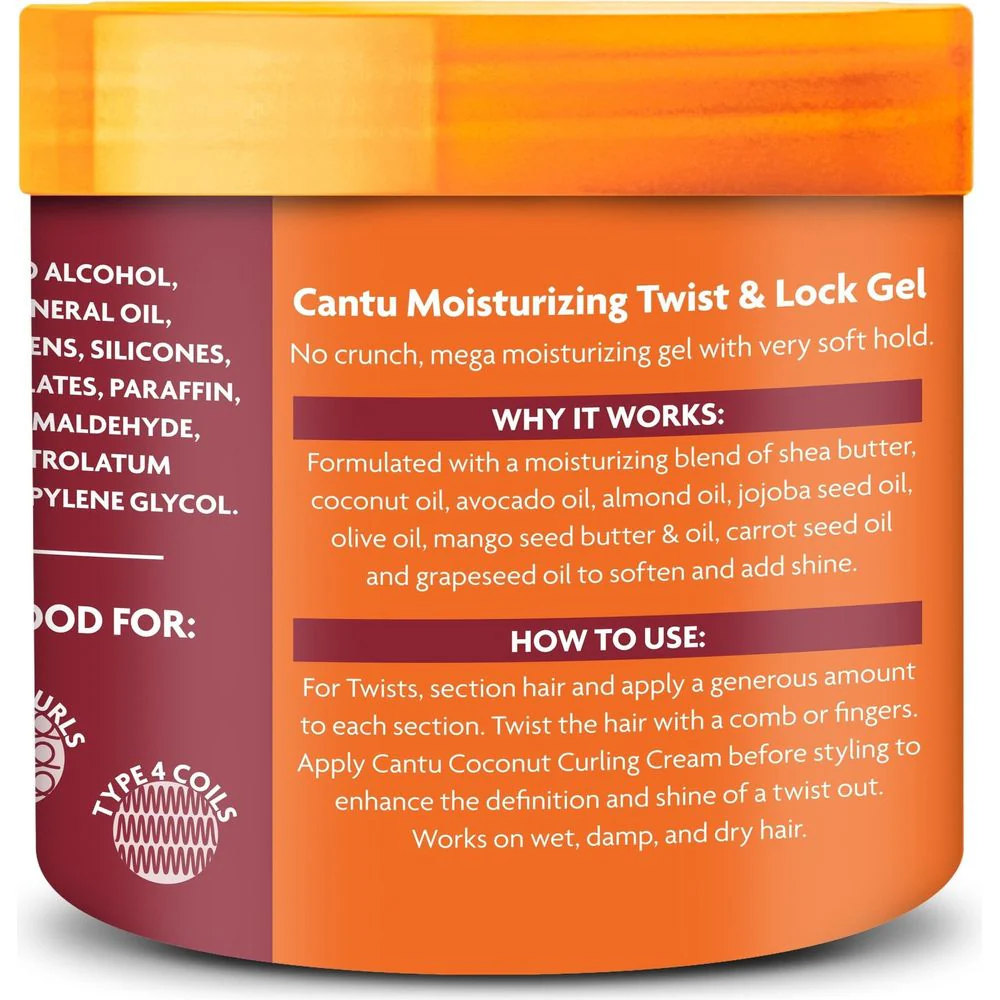 Cantu Shea Butter Moisturizing Twist & Lock Gel 13oz - Image 2