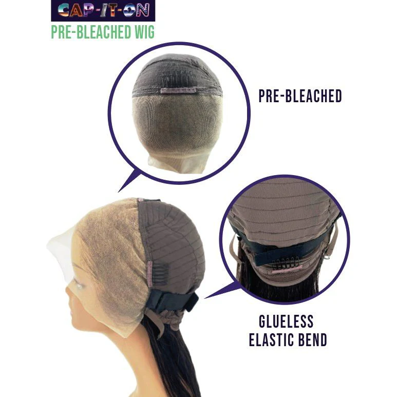 Cap-it-on Pre-Bleached 9x6 HD Melting Full Lace Wig โ Natural - Image 3
