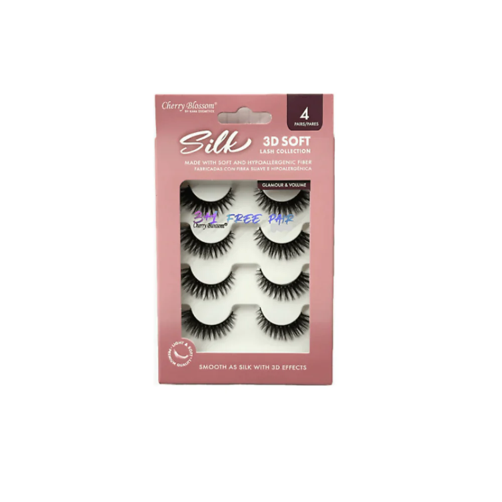 Cherry Blossom Silk 3D Soft Eyelashes β 3+1 Free Pairs - Image 2