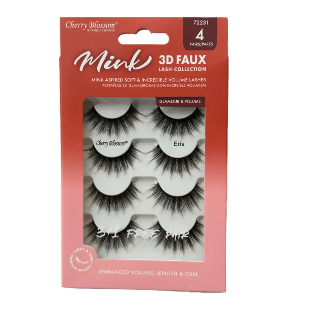Cherry Blossom Silk 3D Soft Eyelashes β 3+1 Free Pairs - Image 4