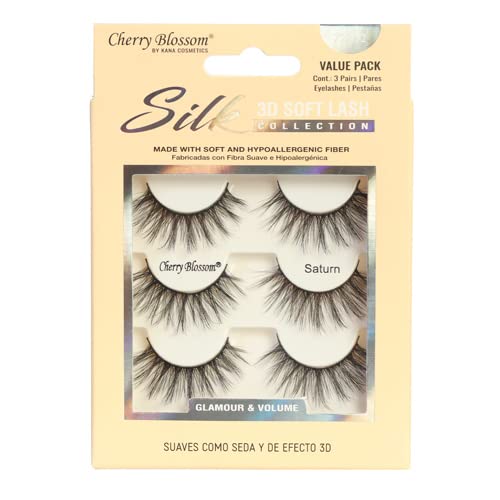 Cherry Blossom Silk 3D Soft Eyelashes β 3 Pairs - Image 3