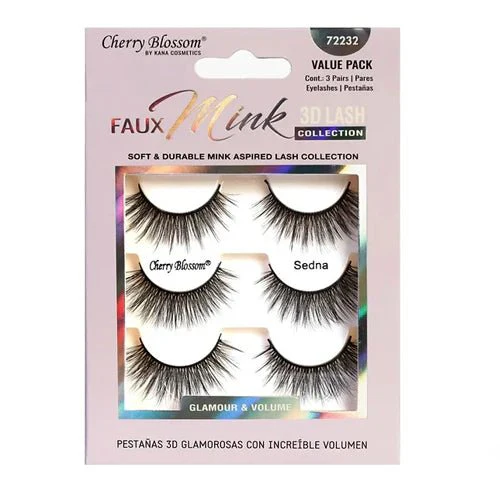 Cherry Blossom Silk 3D Soft Eyelashes β 3 Pairs - Image 5