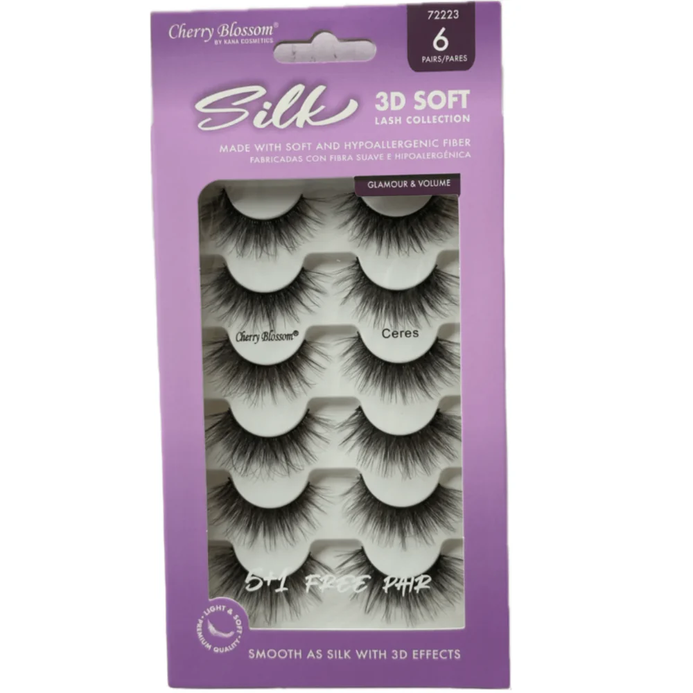 Cherry Blossom Silk 3D Soft Eyelashes β 5+1 Free Pair - Image 4
