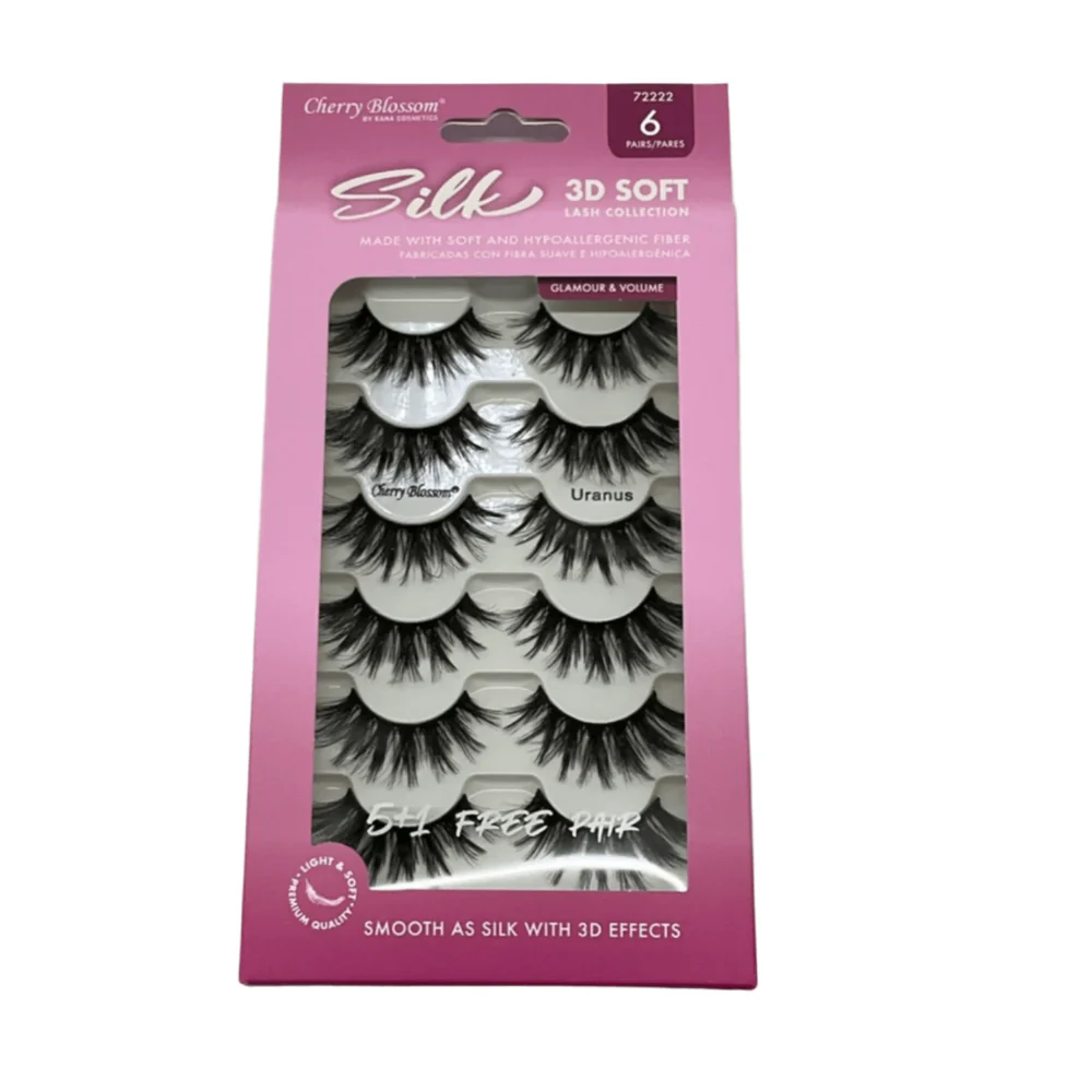 Cherry Blossom Silk 3D Soft Eyelashes β 5+1 Free Pair - Image 5