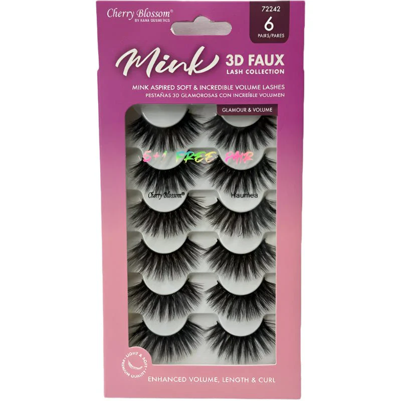 Cherry Blossom Silk 3D Soft Eyelashes โ 5+1 Free Pairs - Image 3